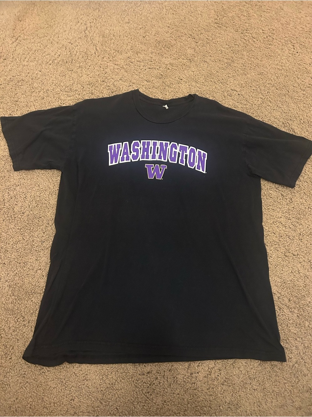 University of Washington Logo Black Men's T-Shirt